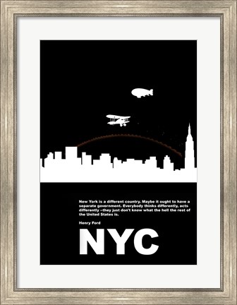 Framed New York Night Print