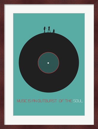 Framed Music Is An Outburst Of The Soul Print