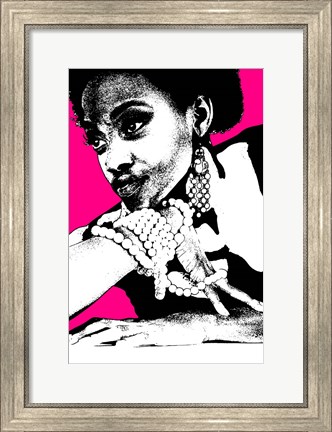 Framed Aisha Pink Print