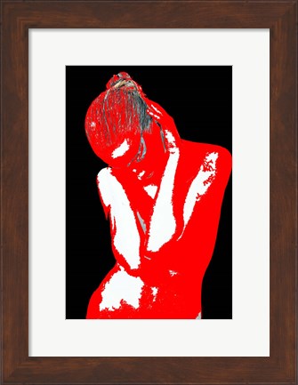 Framed Red Black Drama Print