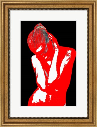 Framed Red Black Drama Print