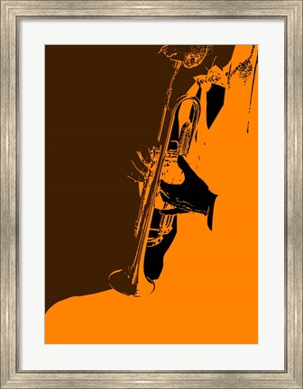 Framed Jazz Orange 2 Print