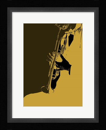 Framed Jazz Orange 1 Print