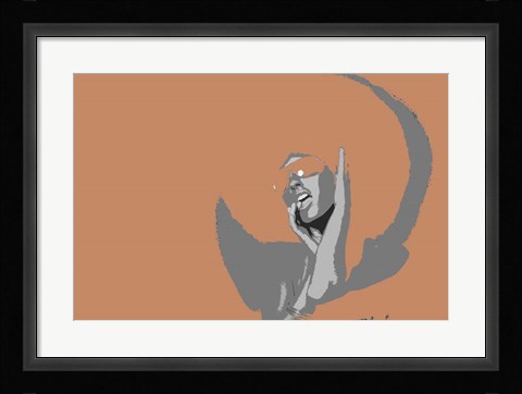 Framed Disco Dance Brown Print