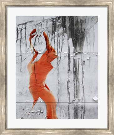 Framed Orange Dance Print