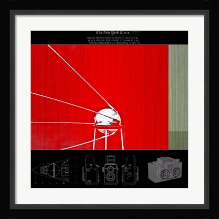 Framed Sputnik Art Print