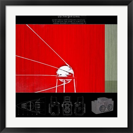 Framed Sputnik Art Print