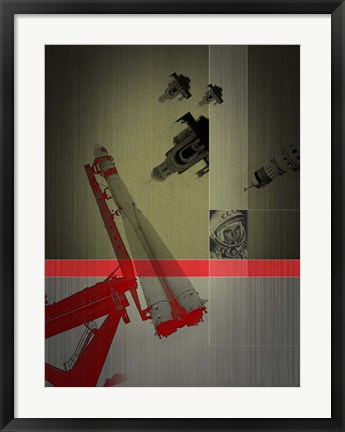 Framed Yuri Gagarin Print