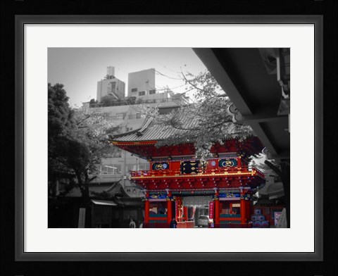 Framed Temple In Tokyo Print