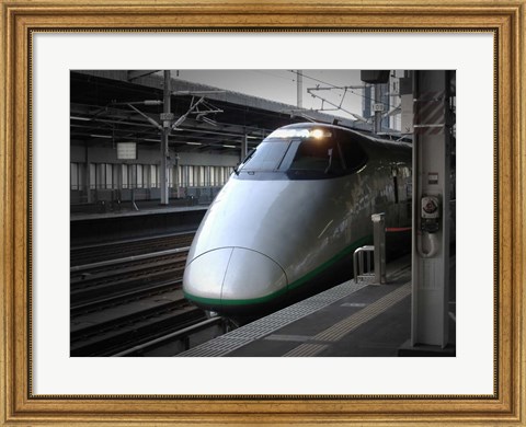 Framed Speed Train (Or Shinkanzen) Print