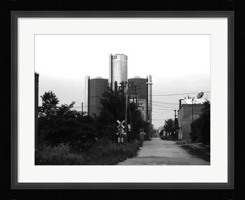 Framed Gm Headquarters Back Side Print