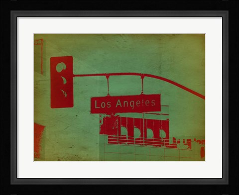Framed LA Street Light Print