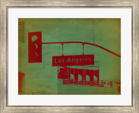 Framed LA Street Light Print