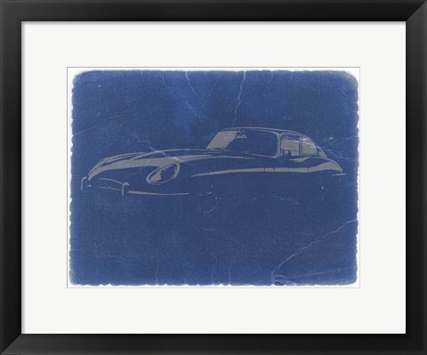 Framed Jaguar E Type Print