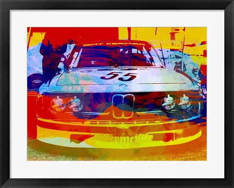 Framed BMW Racing Watercolor Print
