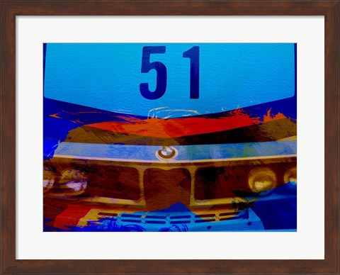 Framed Bmw Racing Colors Print