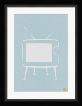 Framed Vintage TV Blue Print