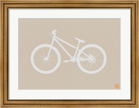 Framed Bicycle Brown Print