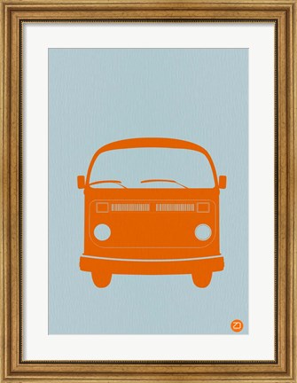 Framed Orange VW Bus Print
