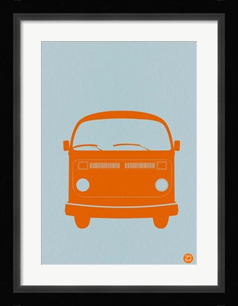 Framed Orange VW Bus Print