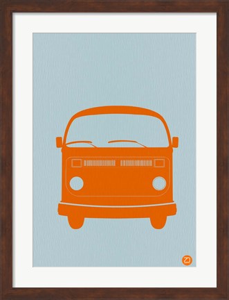 Framed Orange VW Bus Print