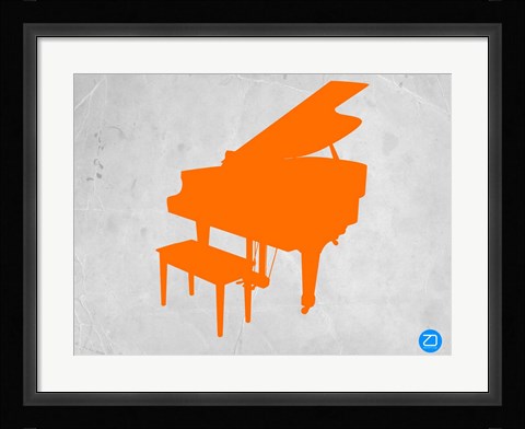 Framed Orange Piano Print