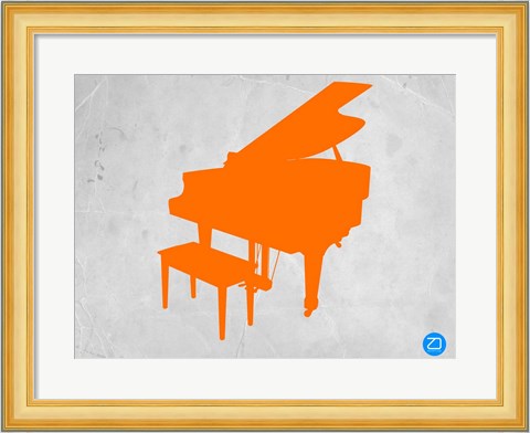 Framed Orange Piano Print