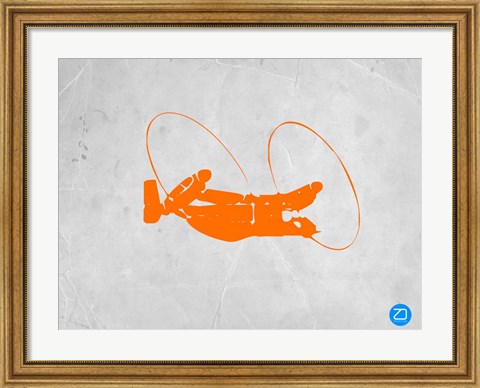 Framed Orange Plane 1 Print