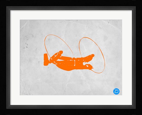 Framed Orange Plane 1 Print