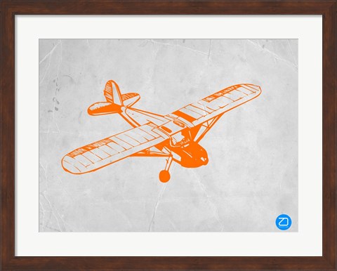 Framed Orange Plane 2 Print