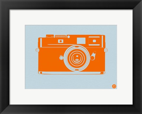 Framed Orange Camera Print