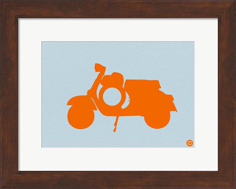 Framed Orange Scooter Print