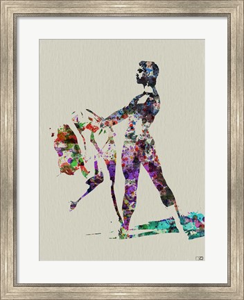 Framed Ballet Watercolor 1A Print