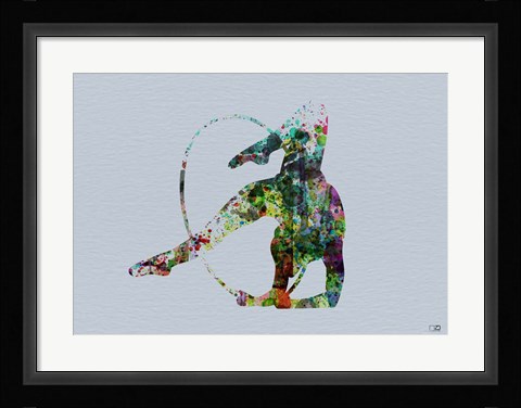 Framed Dancer Watercolor 3 Print