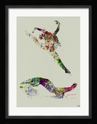 Framed Ballet Watercolor 3A Print