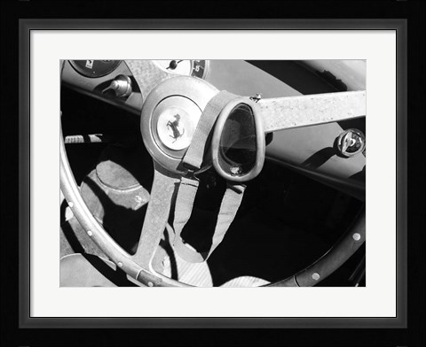 Framed Ferrari Steering Wheel 1 Print