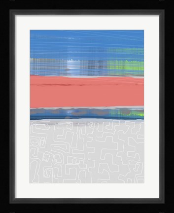 Framed Abstract  Blue View 2 Print