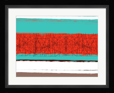 Framed Aquatic Breeze 5 Print