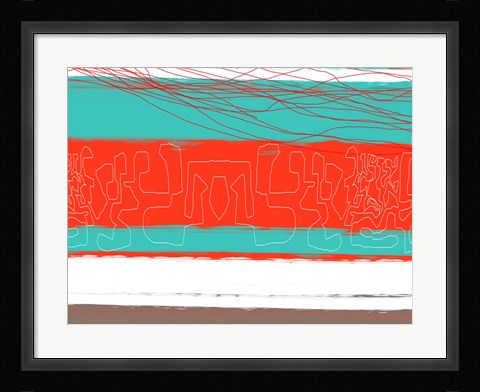 Framed Aquatic Breeze 6 Print