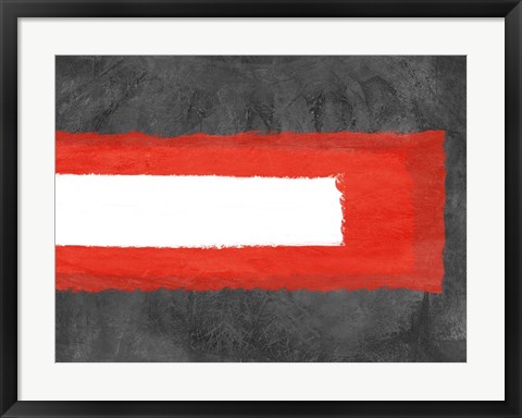 Framed Grey and Red Abstract 6 Print