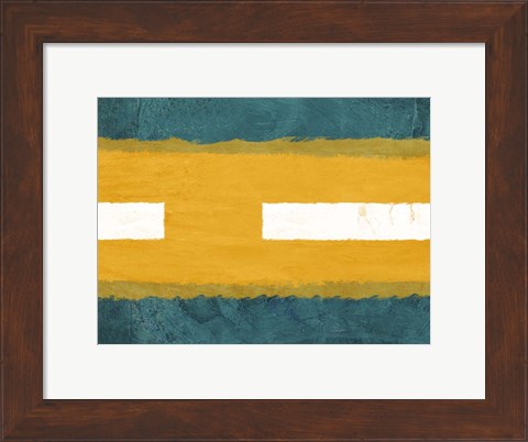 Framed Green and Yellow Abstract Theme 1 Print