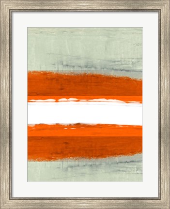 Framed Abstract Stripe Theme White Print
