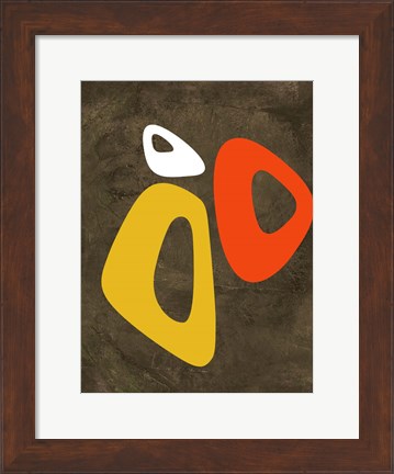 Framed Abstract Oval Shape 3 Print