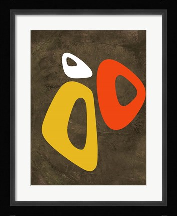 Framed Abstract Oval Shape 3 Print