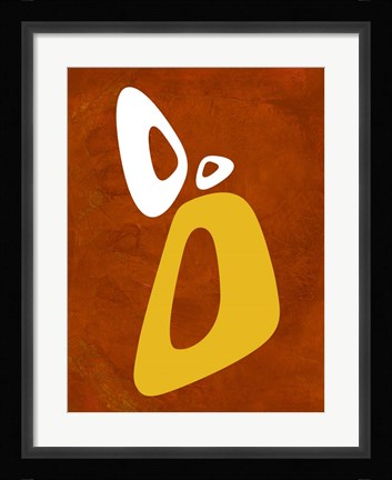 Framed Abstract Oval Shape 4 Print