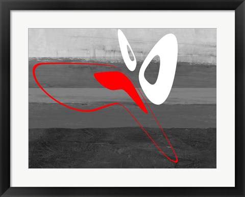 Framed Abstract Oval Shape 8 Print