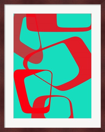 Framed Abstract Rings 4 Print