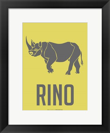 Framed Rhino Grey Print