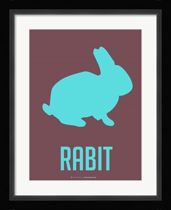 Framed Rabit Blue Print