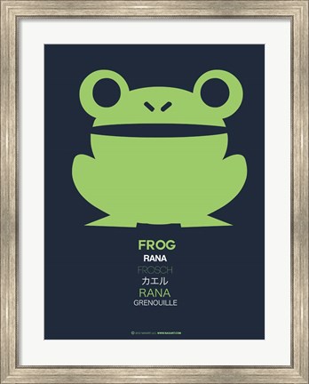 Framed Green Frog Multilingual Print